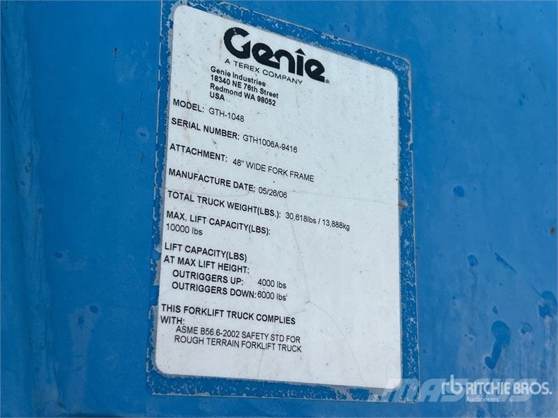 Genie GTH1048 Manipuladores telescópicos