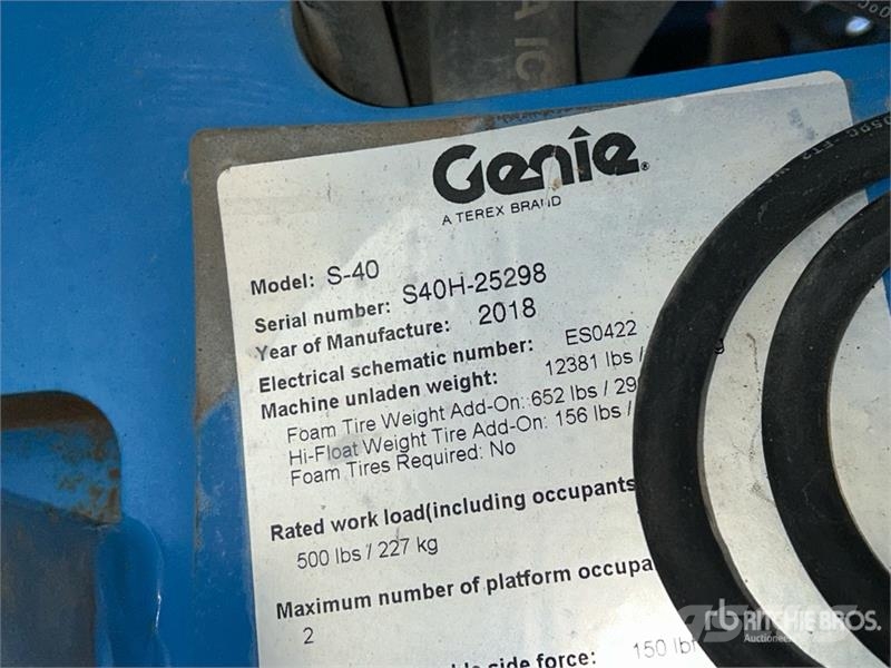 Genie S-40 4WD Diesel Telescopic Boom Lift Teleskopske podizne platforme