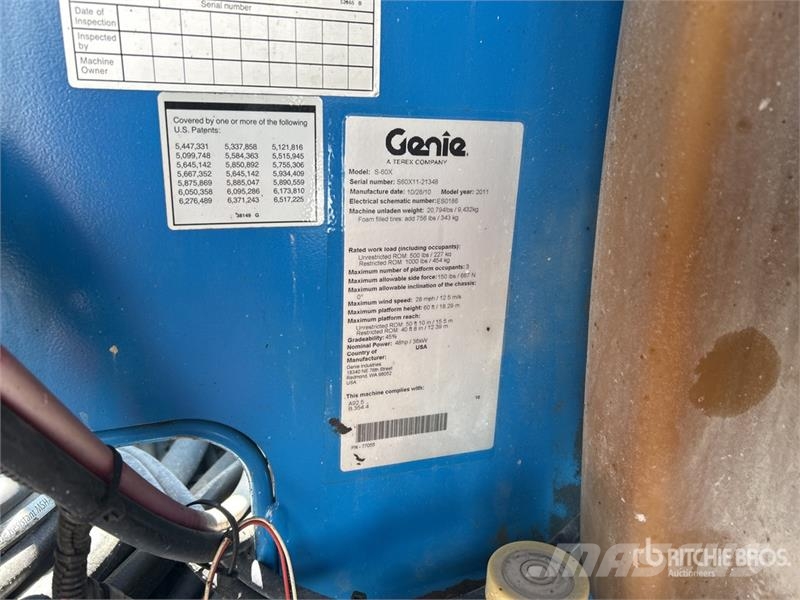 Genie S60X 4WD Diesel Telescopic Boom Lift Teleskoop poomtõstukid