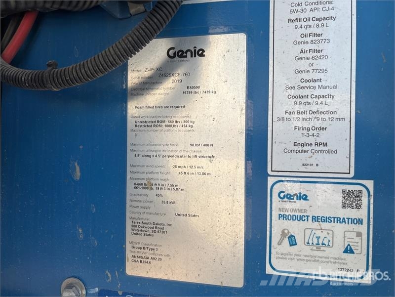 Genie Z45/25XC 4WD Diesel Articulating Boom Lift Gelenkteleskoparbeitsbühnen