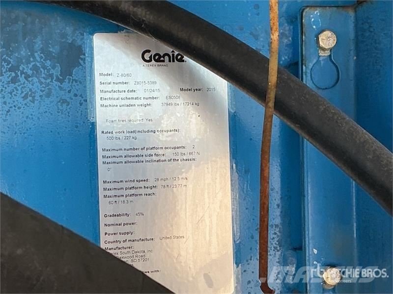 Genie Z80/60 4WD Diesel Articulating Boom Lift Iseliikuvad poomtõstukid