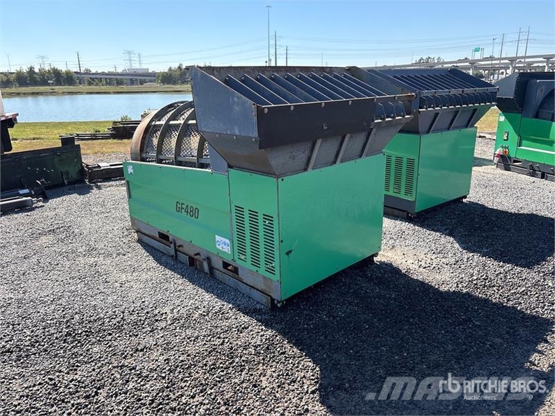 GF480 Skid Mounted Trommel Screen Cilindrveida rotējošs siets