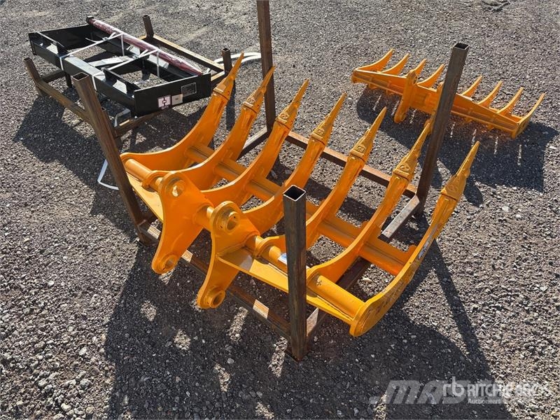 GIYI 48 in 48 in Teeth Excavator Rake - Fits CAT 3 Vaalutid ja kaarutid