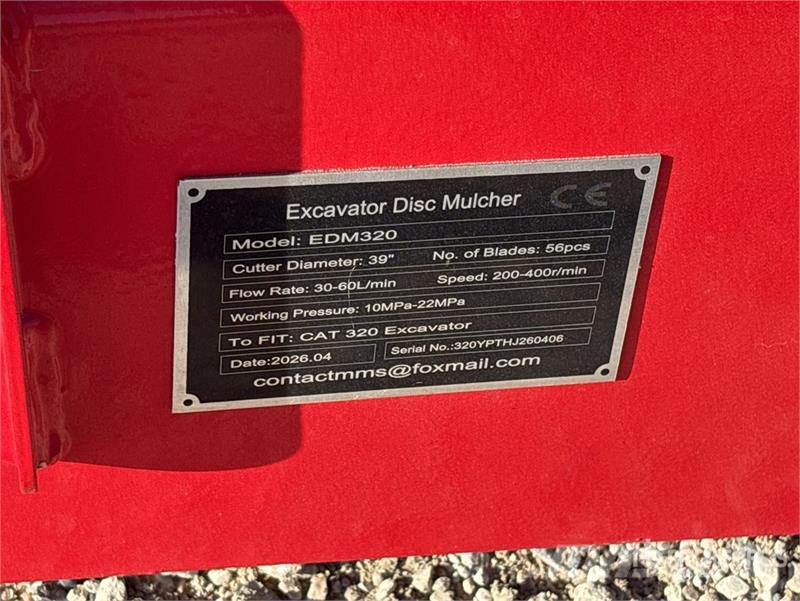 GIYI EDM320 39 in Excavator Disc Mulcher (Unused) Other components