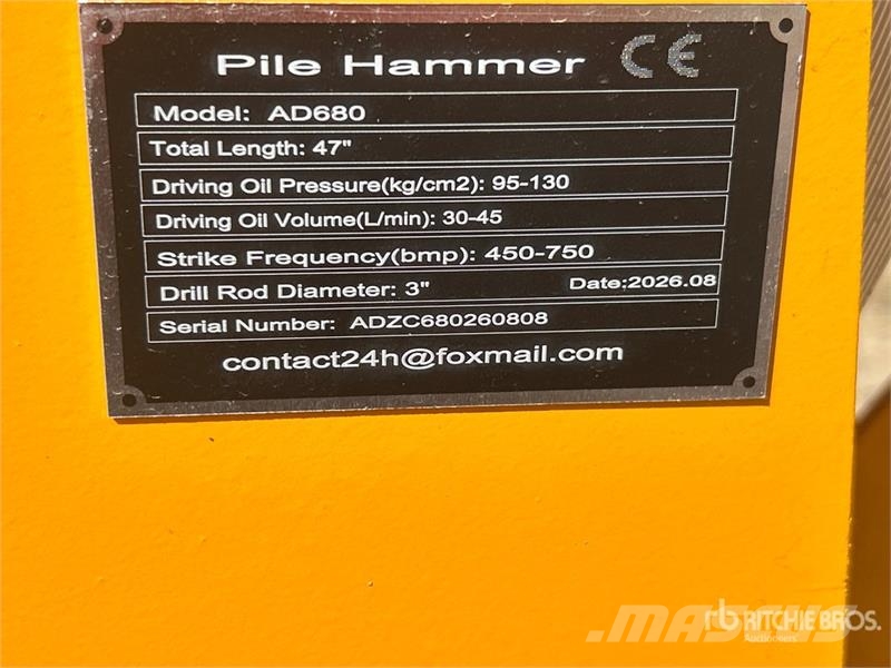 GIYI GY-AD680 47 in Skid Steer Post Driver (Unused Fencing equipment