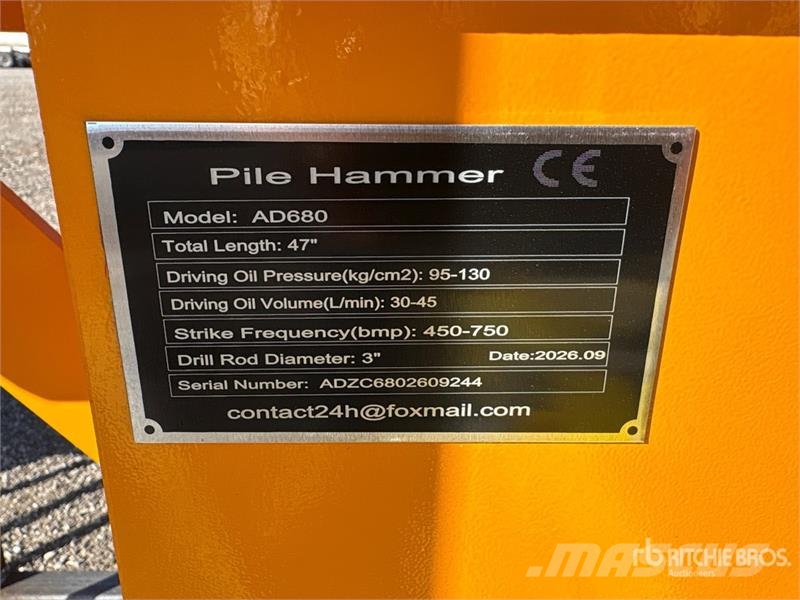 GIYI GY-AD680 47 in Skid Steer Post Driver (Unused Attrezzature per recinzioni
