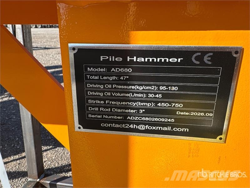  GIYI GY-AD680 47 in Skid Steer Post Driver (Unused Attrezzature per recinzioni