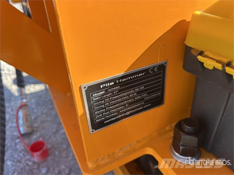  GIYI GY-AD680 Skid Steer Post Driver (Unused) Fencing equipment