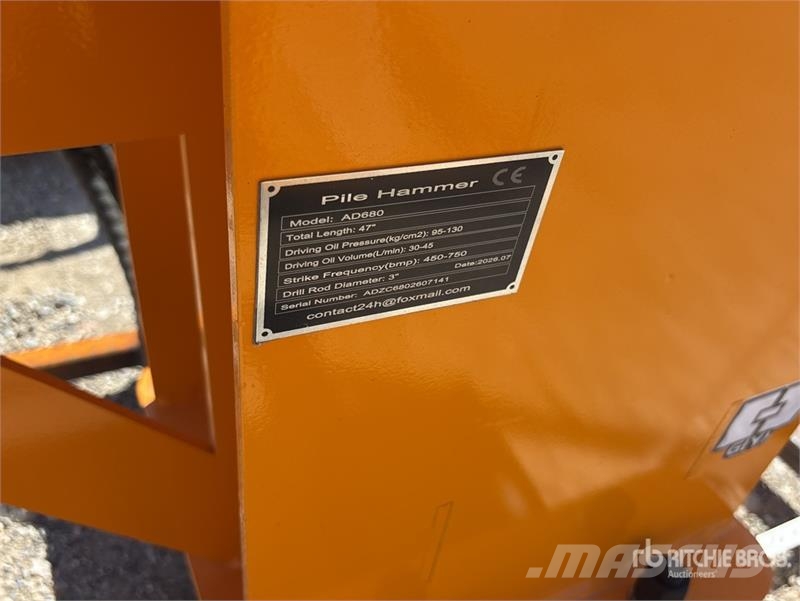 GIYI GY-AD680 Skid Steer Post Driver (Unused) Fencing equipment