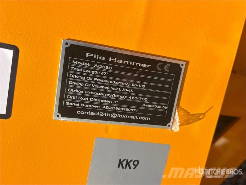  GIYI GY-AD680 Skid Steer Post Driver (Unused) Oprema za ograje