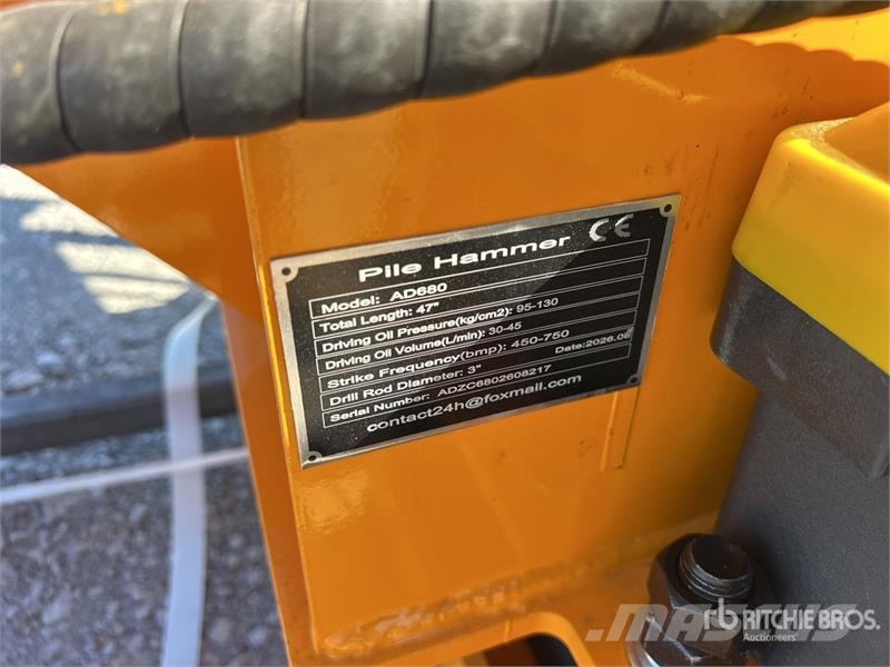 GIYI GY-AD680 Skid Steer Post Driver (Unused) Fencing equipment