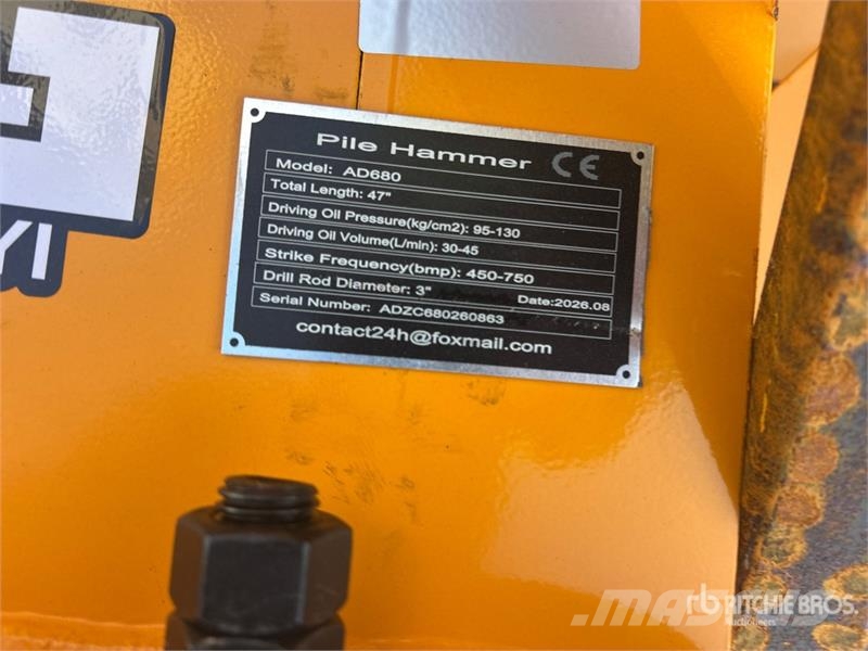  GIYI GY-AD680 Skid Steer Post Driver (Unused) Oprema za ograje