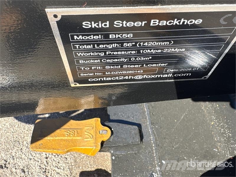  GIYI GY-BK56 56 in Skid Steer Backhoe (Unused) 挖掘机配件
