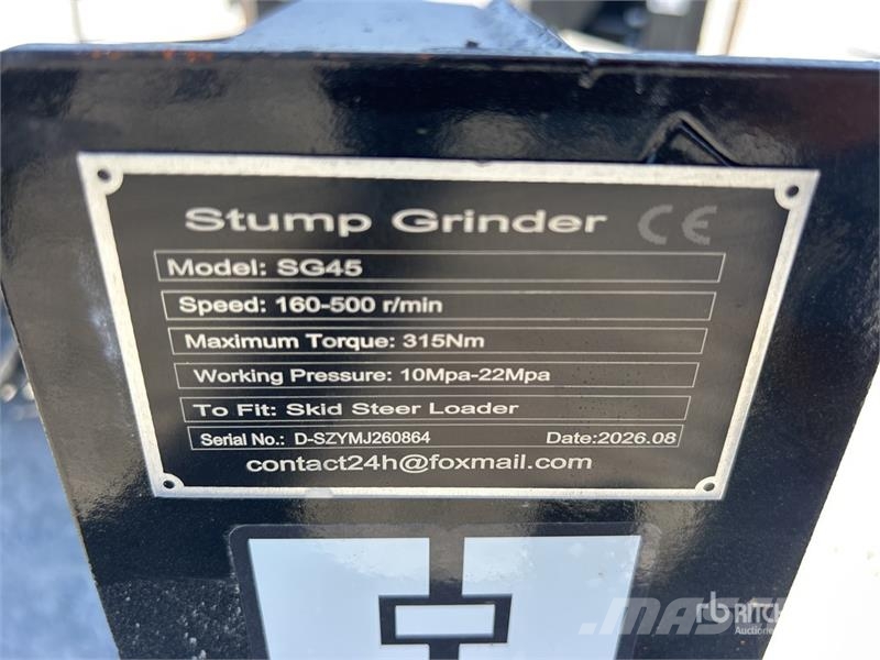 GIYI GY-BSG45 Mini Skid Steer Stump Grinder (Unuse Power harrows and rototillers