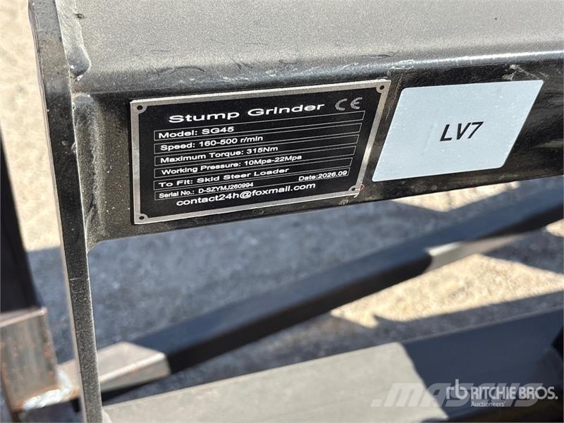  GIYI GY-BSG45 Skid Steer Stump Grinder (Unused) Поглинальні борони / грунтові фрези