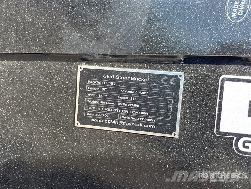  GIYI GY-BT67 67 in General Purpose Skid Steer Buck دلاء