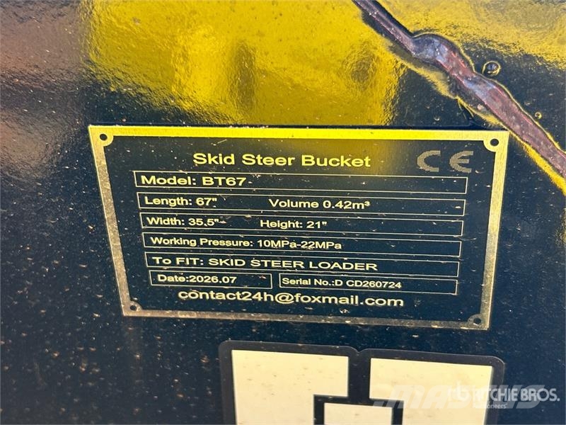GIYI GY-BT67 67 in General Purpose Skid Steer Buck Baldes