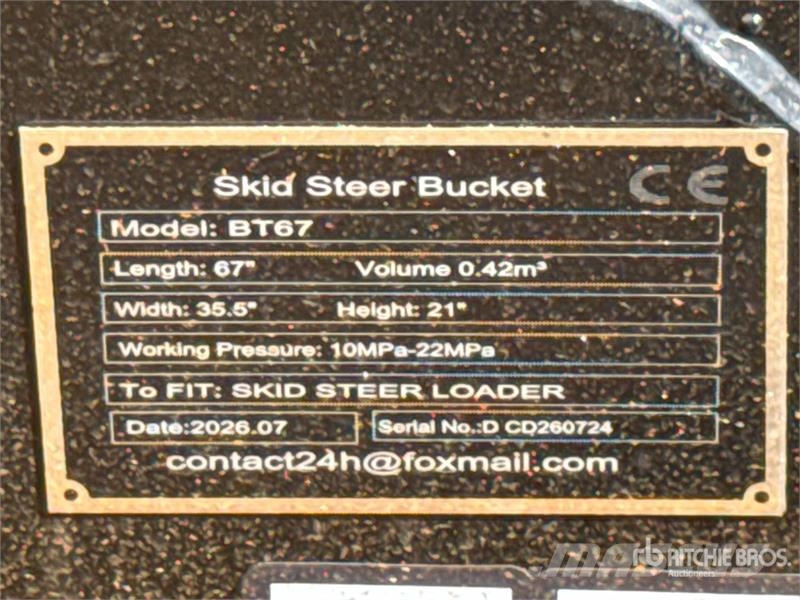 GIYI GY-BT67 67 in General Purpose Skid Steer Buck Lopaty