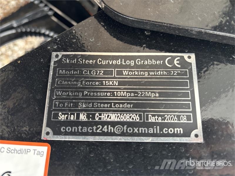 GIYI GY-CLG72 72 in Log Skid Steer Grapple (Unused Grappin