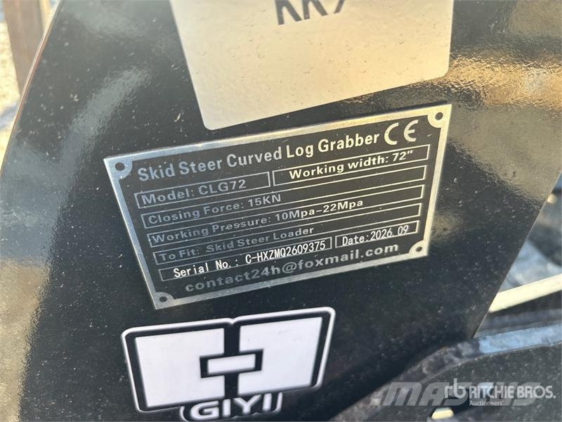  GIYI GY-CLG72 72 in Log Skid Steer Grapple (Unused خطاطيف