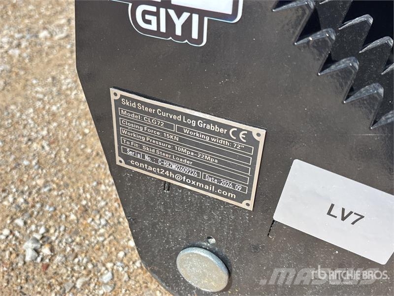 GIYI GY-CLG72 72 in Log Skid Steer Root Rake (Unus Ancinhos e espalhadores de feno