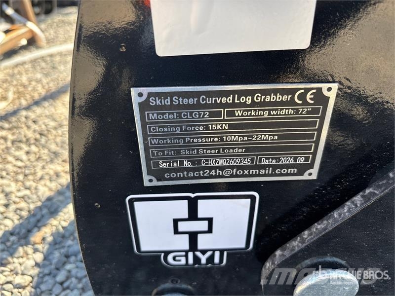  GIYI GY-CLG72 72 in Log Skid Steer Grapple (Unused خطاطيف