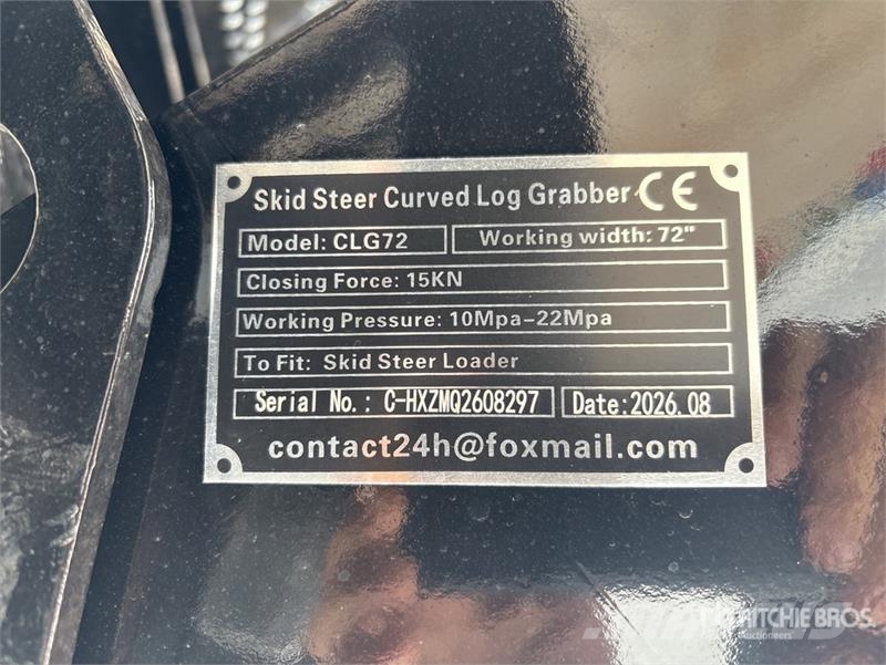 GIYI GY-CLG72 72 in Log Skid Steer Grapple (Unused Garras