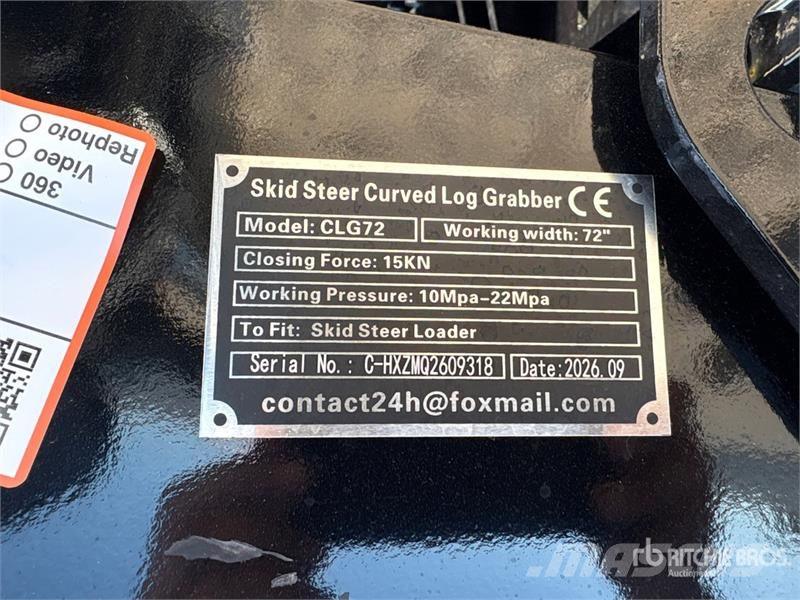  GIYI GY-CLG72 72 in Log Skid Steer Grapple (Unused Cupa
