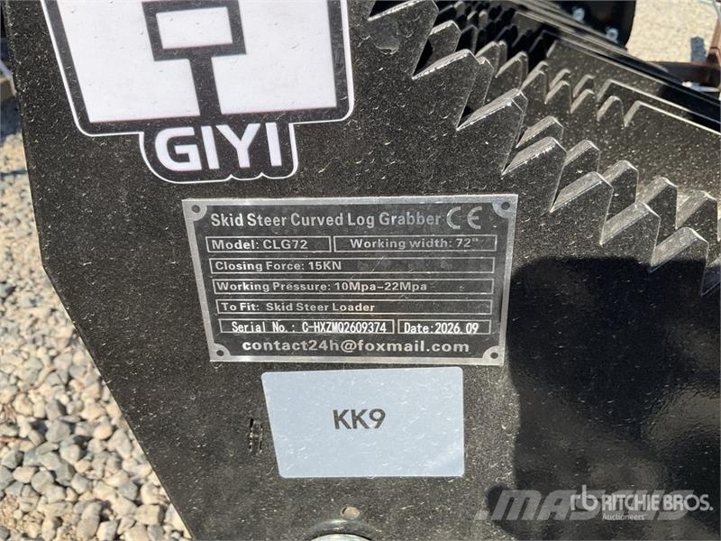  GIYI GY-CLG72 72 in Log Skid Steer Grapple (Unused خطاطيف