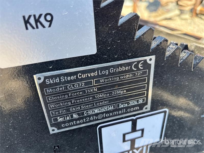  GIYI GY-CLG72 72 in Log Skid Steer Grapple (Unused خطاطيف