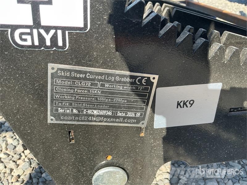  GIYI GY-CLG72 72 in Log Skid Steer Grapple (Unused Markolók