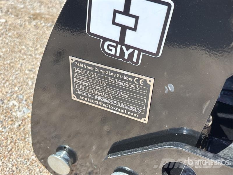 GIYI GY-CLG72 72 in Log Skid Steer Root Rake (Unus Ancinhos e espalhadores de feno
