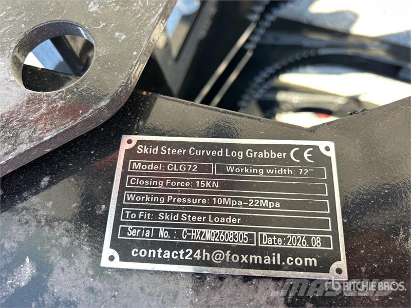 GIYI GY-CLG72 72 in Skid Steer Grapple (Unused) 兩爪吊夾