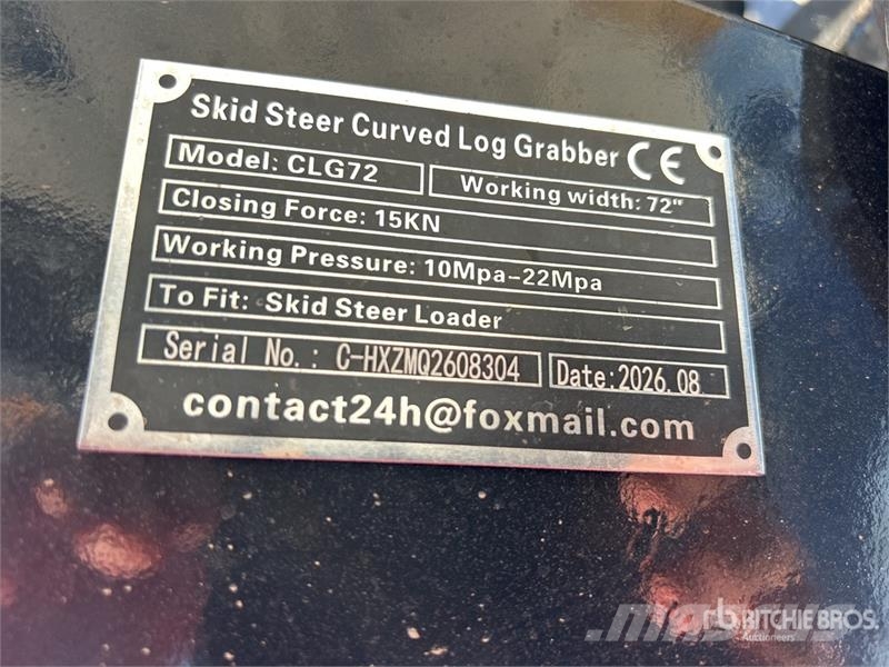 GIYI GY-CLG72 72 in Skid Steer Grapple (Unused) Grapples