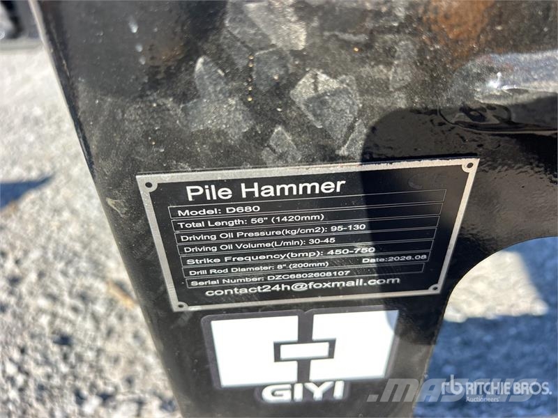  GIYI GY-D680 Skid Steer Post Driver (Unused) Fencing equipment