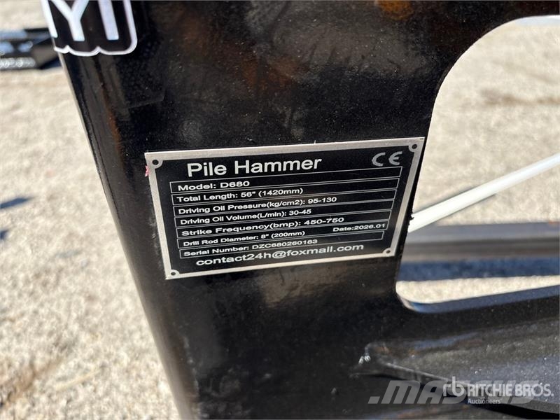  GIYI GY-D680 Skid Steer Post Driver (Unused) Attrezzature per recinzioni