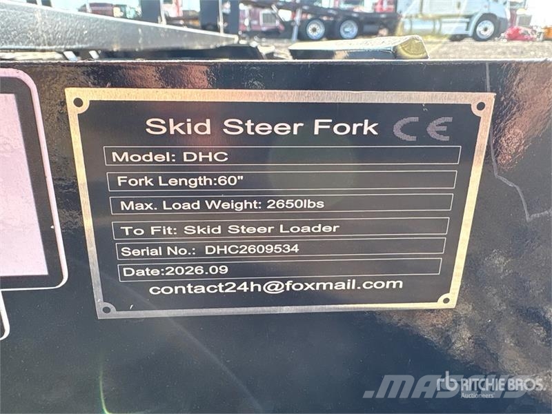 GIYI GY-DHC 59 in Skid Steer Forks (Unused) Pallegafler