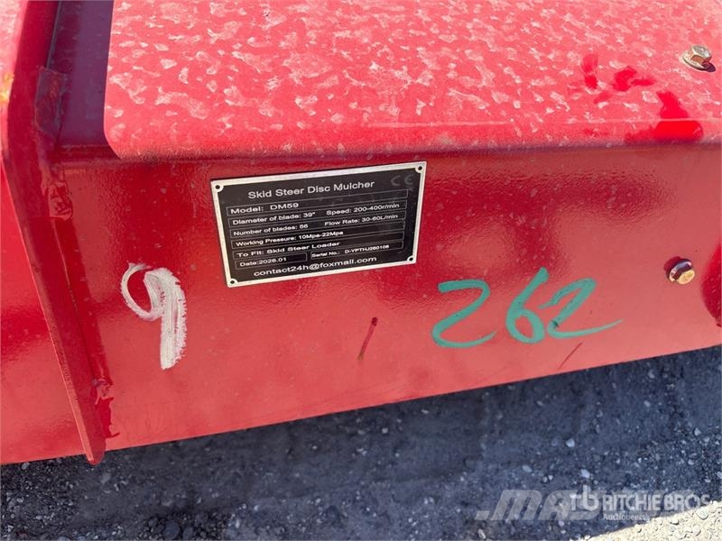  GIYI GY-DM59 39 in Disc Skid Steer Mulcher (Unused Stobbenfreesmachines