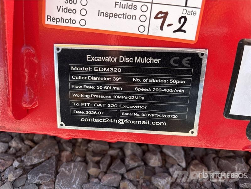GIYI GY-EDM320 39 in Excavator Disc Mulcher (Unuse Other components