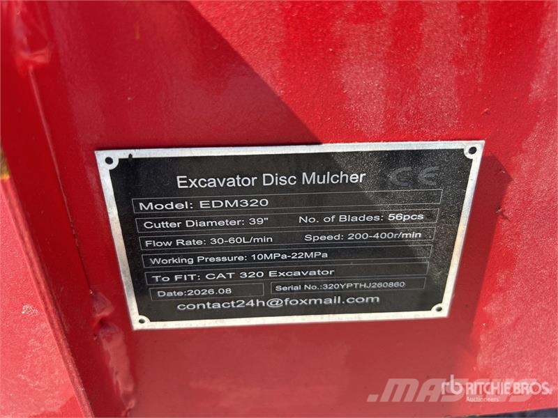  GIYI GY-EDM320 Excavator Disc Mulcher (Unused) Drugi deli