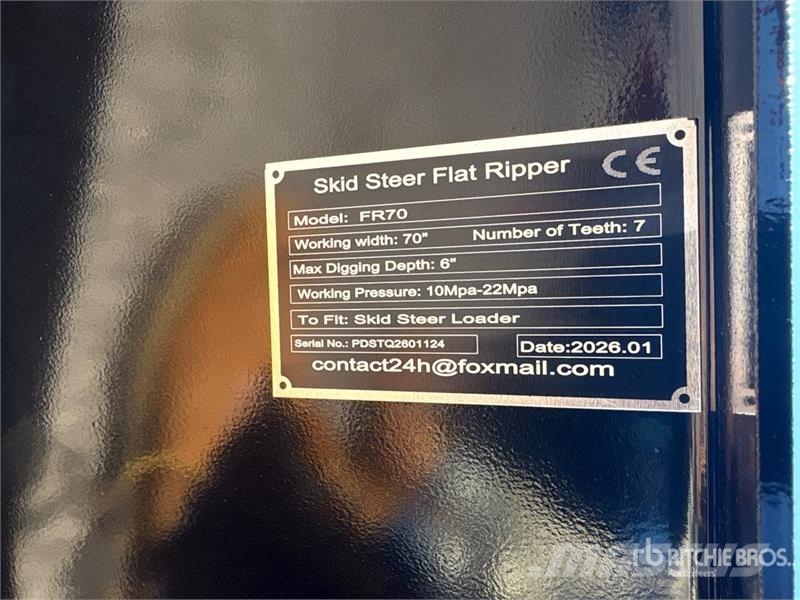 GIYI GY-FR70 69 in Skid Steer Landplane (Unused) Sunkiosios lauko akėčios