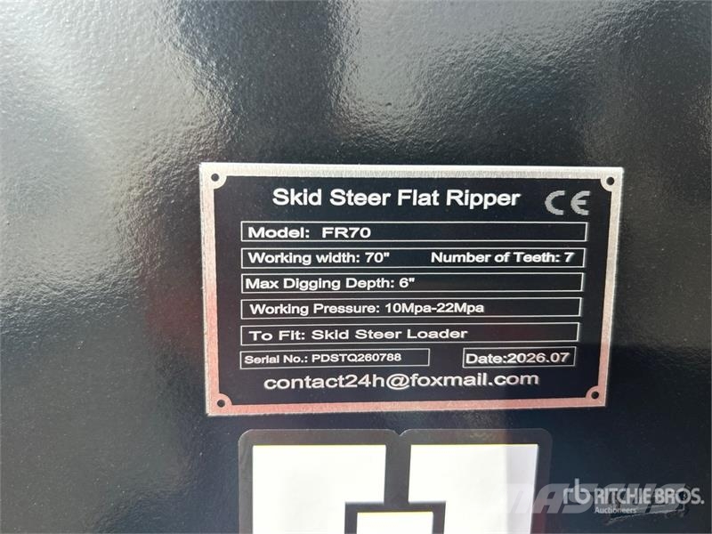 GIYI GY-FR70 70 in Ripper Skid Steer Landplane (Un Grapa