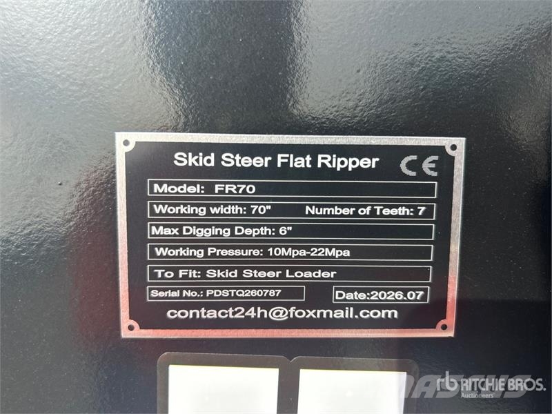 GIYI GY-FR70 Ripper Skid Steer Landplane (Unused) Field drags
