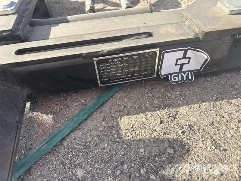 GIYI GY-FTL75 75 in Forklift Tire Lifter (Unused) Outros acessórios e peças de reposição