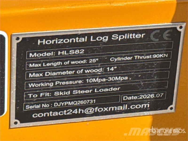 GIYI GY-HLS82 25 in Skid Steer Log Splitter (Unuse Holzspalter