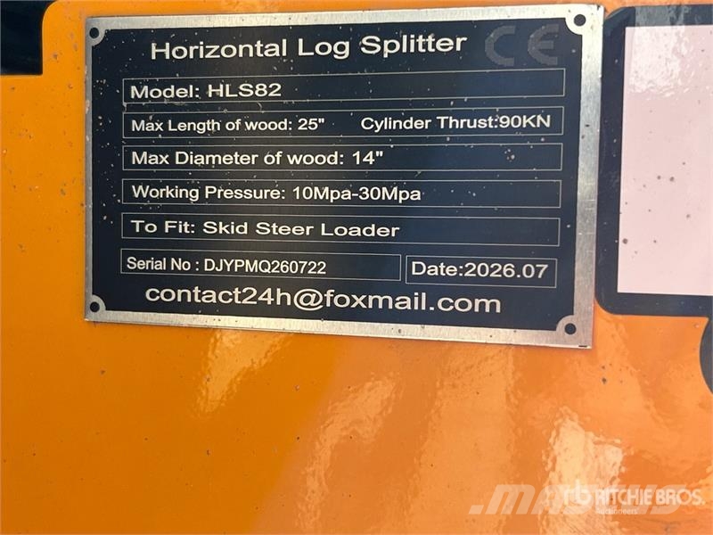  GIYI GY-HLS82 25 in Skid Steer Log Splitter (Unuse Дровоколи, рубальні машини, дробарки