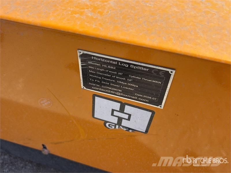  GIYI GY-HLS82 Skid Steer Log Splitter (Unused) 木材切割机