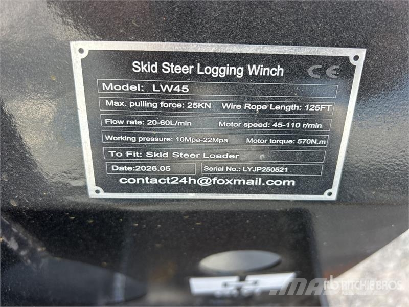 GIYI GY-LW45 Skid Steer Winch (Unused) Andet tilbehør