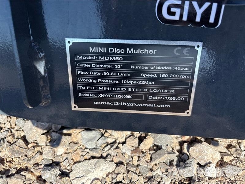  GIYI GY-MDM50 33 in Mini Mini Disc Skid Steer Mulc Stobbenfreesmachines