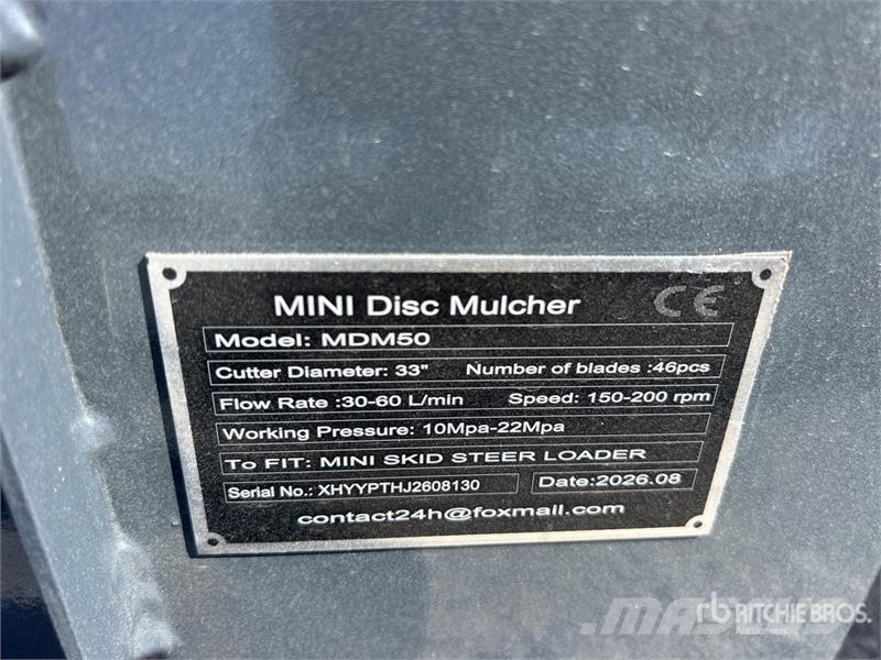  GIYI GY-MDM50 Mini Disc Skid Steer Mulcher (Unused Forstmulcher